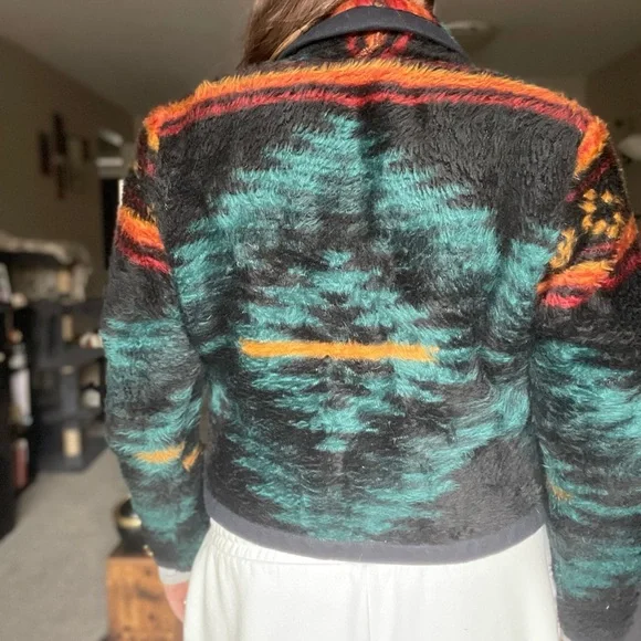 Vintage western fuzzy sweater / blazer - Picture 5 of 6